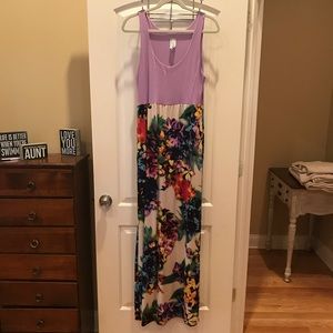 Floral/purple maxi